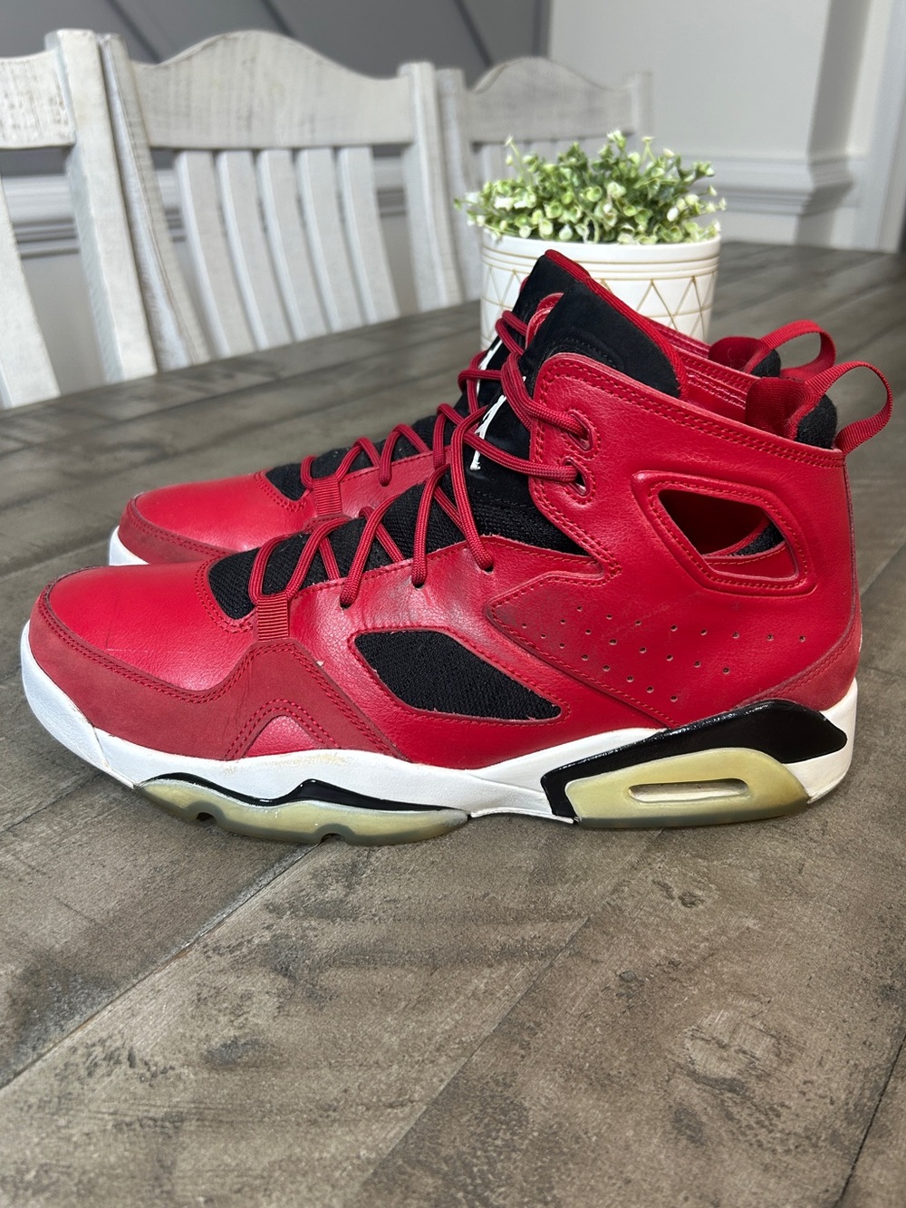 Nike Air Jordan Flight Club 91 Gym Red Black 2018 Men's Basketball Shoes Size 9